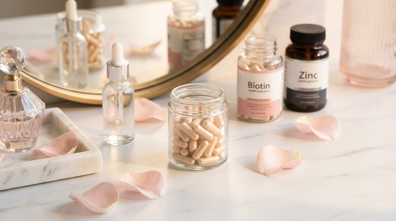 Compléments Alimentaires Beauté : Collagène, Biotine, Zinc et Acide Hyaluronique